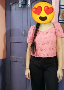 Sweatheart Neck Peach Top Women