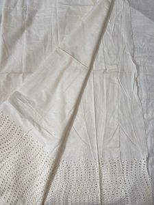 Pure Cotton Hakoba Cutwork Cream Fabric