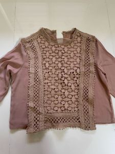 Lace Detail Bell Sleeve Top