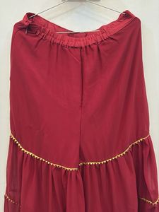 Maroon Embellished Kurta