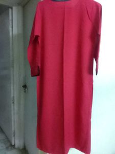 Red Crepe Kurta