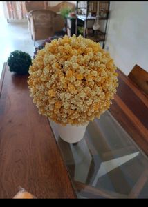 Artificial Sphere Flower Topiary Ball/Ceiling Lamp