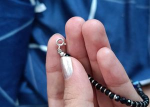 Real Silver Evil Eye Anklet