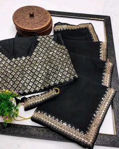 Elegant Black Saree