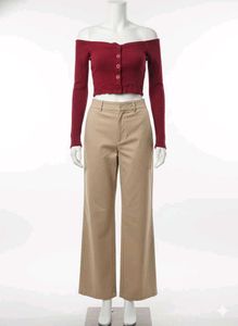 Maroon off shoulder top
