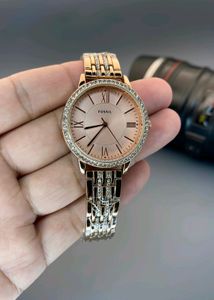 Fossil Rose Gold Crystal Watch