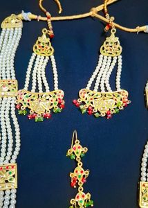 Pearl Necklace Earring &amp; Headpiece Set
