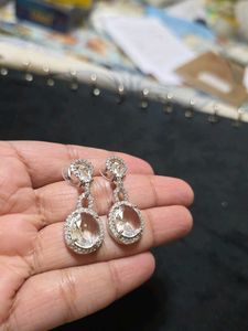 White Gemstone Earrings