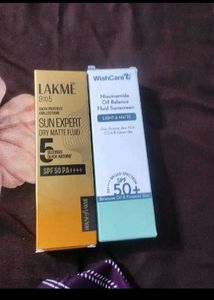 Combo Of Lakme Or Wishcare Sunscreen New No Coin