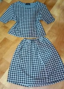 Trendy Top &amp; Flared Skirt Combo For Kids