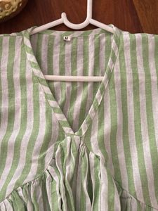 Striped Peplum Top Cotton