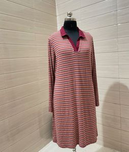 NEXT Oversized shirt Striped Long Sleeve Dress