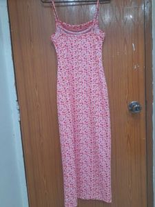 Floral Pink Midi Dress