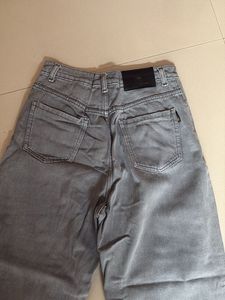 Grey Wide Leg Jeans