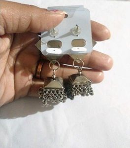 Mirror Jhumka Earrings