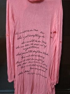 Coral Color Long Shrug