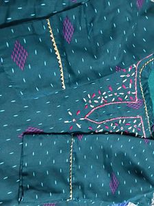 Embroidered Green Kurta