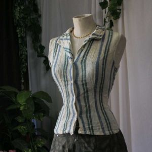 Striped Sleeveless Shirt
