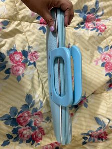 Powder Blue Laptop Bag With Detachable Sling