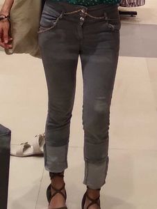 Low Waisted Skinny Grey Pants