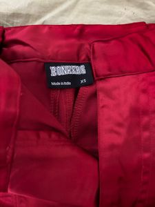 Red Satin Pants
