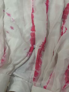 Pink Tie-Dye Lehenga Choli Set