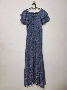 Blue Print Maxi Dress