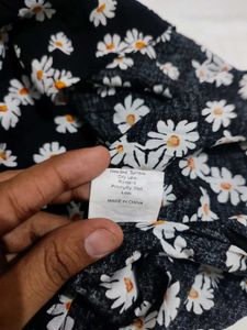 Cute Shein Black Floral Dress