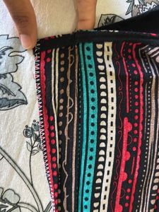 Multi Colour Cotton Kurta With Margin Inside