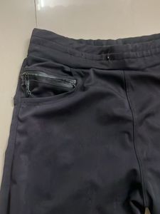 Black Polyester Nylon Pants