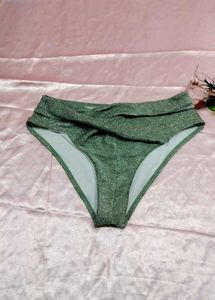 Green Glitter High-Waisted Bikini Bottoms