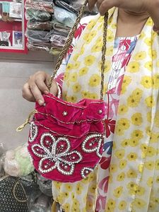 Pink Embellished Clutch