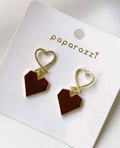 Red Heart Drop Earrings