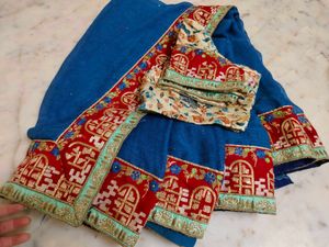 Elegant Blue Saree with blouse