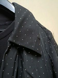 Stylish Black Embellished Jacket Unused