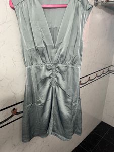 Silverish Green Dress.