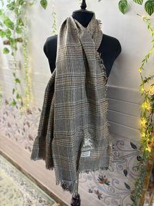 Unisex Burberry Wool Scarf Semi Winter