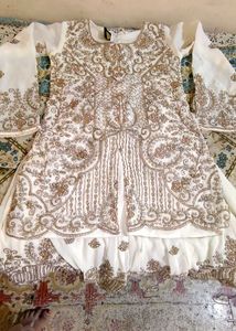 White &amp; Gold Embroidered Outfit