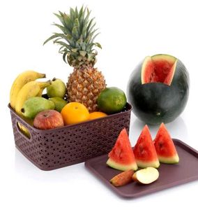 Plastic Medium Size Basket With Lid