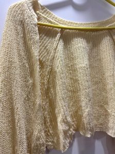 Cropped Knit Top - Lemon