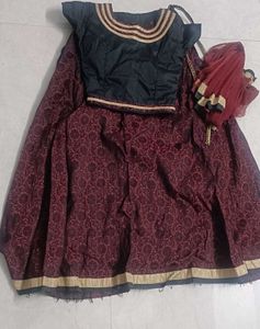 maroon black lehenga choli