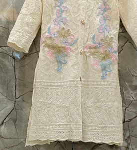 Chickan Karai Embroiderd Cream Co Ord Set