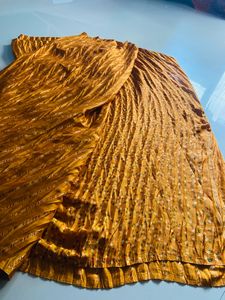 pleated saree crush fabric super quality