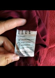 Elle Studio Boat Neck Top With Bell Sleeves