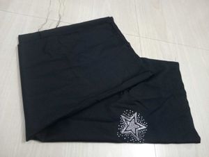 Black shirt Febric with sparkling Star