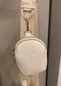 Stylish White Crossbody Sling Bag with Mini Utilit