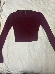 Forever21 Maroon Crop top