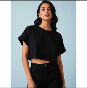 Cute Black Crop Tshirt