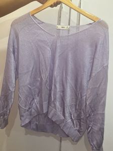 Lavender Sheer Mango Knitted Top