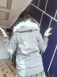 Gray Fur Hooded Jacket